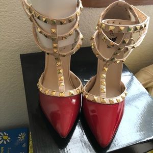 Red and gold Rockstudded